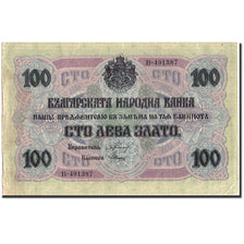 Billet, Bulgarie, 100 Leva Zlato, 1916, 1916, KM:20b, TTB+