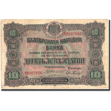 Banknote, Bulgaria, 10 Leva Zlatni, 1917, 1917, KM:22b, EF(40-45)