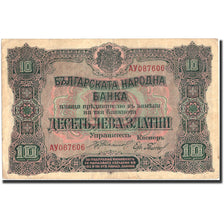 Banconote, Bulgaria, 10 Leva Zlatni, 1917, 1917, KM:22b, BB