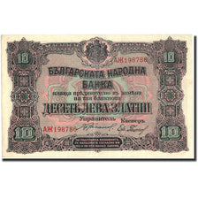 Banconote, Bulgaria, 10 Leva Zlatni, 1917, 1917, KM:22b, SPL-