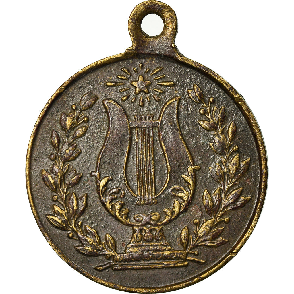 France, Medal, Grand Concours de Musique de Saint-Saëns, 1875, AU(50-53)