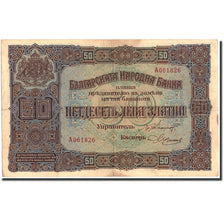 Banknote, Bulgaria, 50 Leva Zlatni, 1917, 1917, KM:24b, AU(50-53)