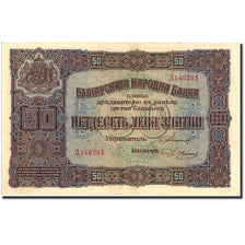 Banknote, Bulgaria, 50 Leva Zlatni, 1917, 1917, KM:24b, AU(50-53)