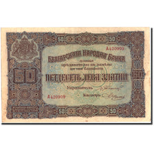 Banknot, Bulgaria, 50 Leva Zlatni, 1917, 1917, KM:24b, AU(50-53)