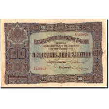 Banconote, Bulgaria, 50 Leva Zlatni, 1917, 1917, KM:24b, BB+