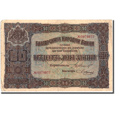 Banknote, Bulgaria, 50 Leva Zlatni, 1917, 1917, KM:24a, AU(50-53)