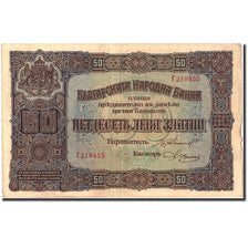 Billet, Bulgarie, 50 Leva Zlatni, 1917, 1917, KM:24b, TTB+
