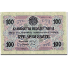 Banknote, Bulgaria, 100 Leva Zlato, 1916, 1916, KM:20b, AU(50-53)