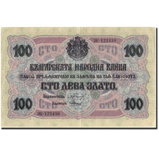Banknote, Bulgaria, 100 Leva Zlato, 1916, 1916, KM:20b, AU(50-53)