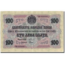 Geldschein, Bulgarien, 100 Leva Zlato, 1916, 1916, KM:20b, SS+