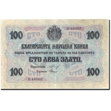 Banknote, Bulgaria, 100 Leva Zlato, 1916, 1916, KM:20b, AU(50-53)