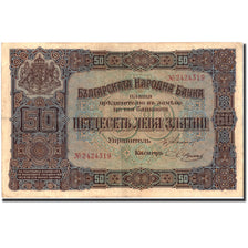 Banknot, Bulgaria, 50 Leva Zlatni, 1917, 1917, KM:24a, AU(50-53)
