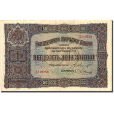Banconote, Bulgaria, 50 Leva Zlatni, 1917, 1917, KM:24b, BB+