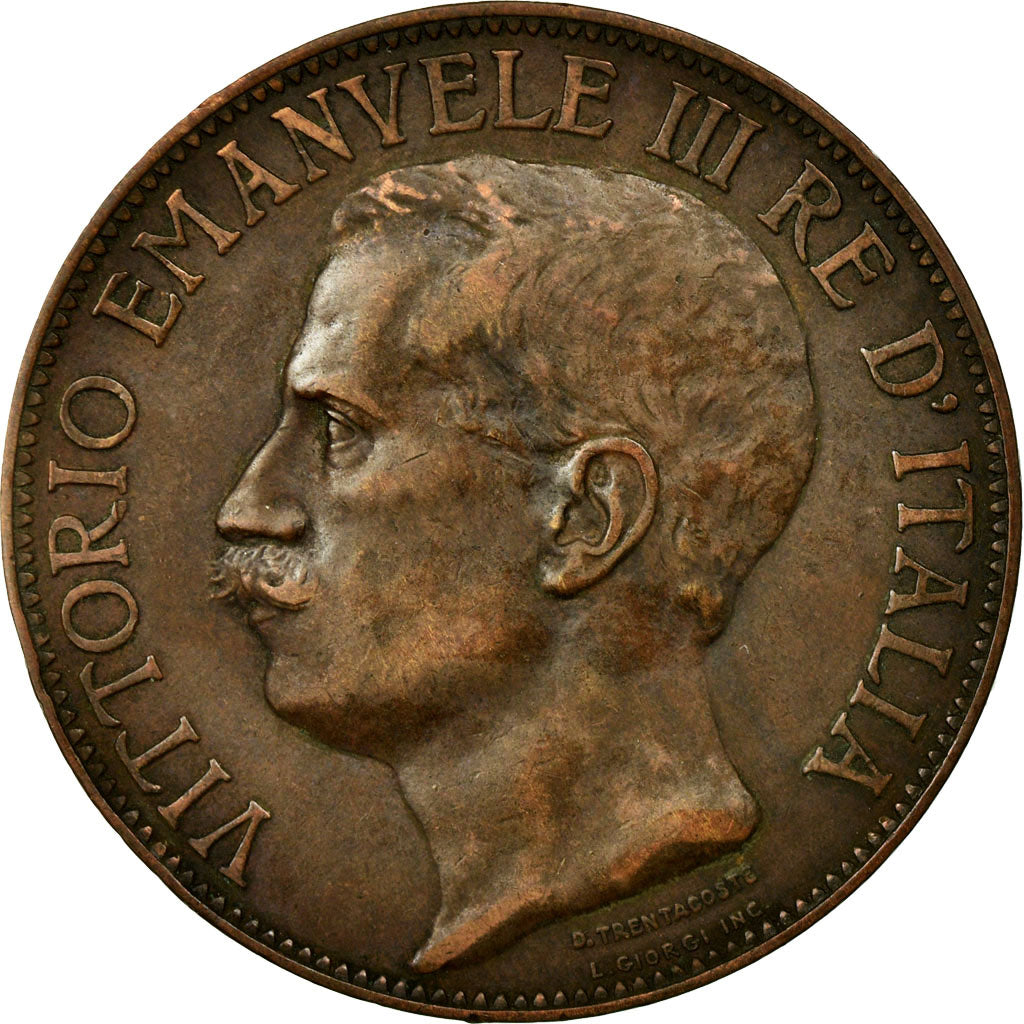 Munten, Italië, Vittorio Emanuele III, 10 Centesimi, 1911, ZF, Bronze, KM:51
