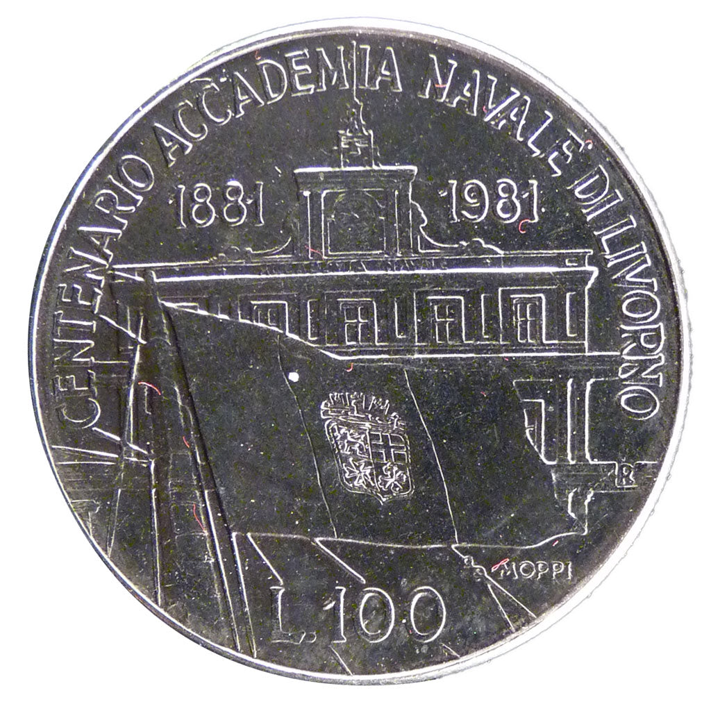 Italy, 100 Lire, 1981, KM #108, MS(60-62), Nickel, 27.8, 8.00