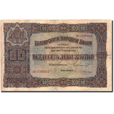 Biljet, Bulgarije, 50 Leva Zlatni, 1917, 1917, KM:24a, TTB
