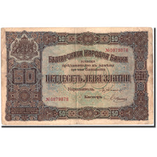Billete, 50 Leva Zlatni, 1917, Bulgaria, 1917, KM:24a, MBC