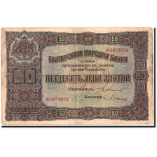 Geldschein, Bulgarien, 50 Leva Zlatni, 1917, 1917, KM:24a, SS