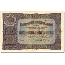Billet, Bulgarie, 50 Leva Zlatni, 1917, 1917, KM:24b, SUP