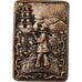 Chine, Médaille, Pince ancienne, Porteur Chinois, Soleil Levant, TTB, Silvered