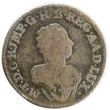 Luxembourg, 2 Liards, 1757, Brussels, KM #2, VF(20-25), Copper, 6.70