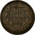 LUXEMBOURG, 10 Centimes, 1870, Utrecht, KM #23.1, EF(40-45), Bronze, 9.90