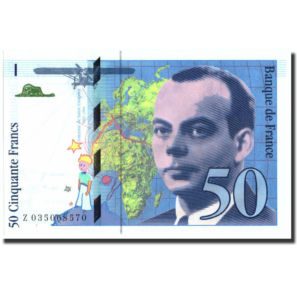 Frankrijk, 50 Francs, 50 F 1992-1999 ''St Exupéry'', 1997, 1997, SPL+