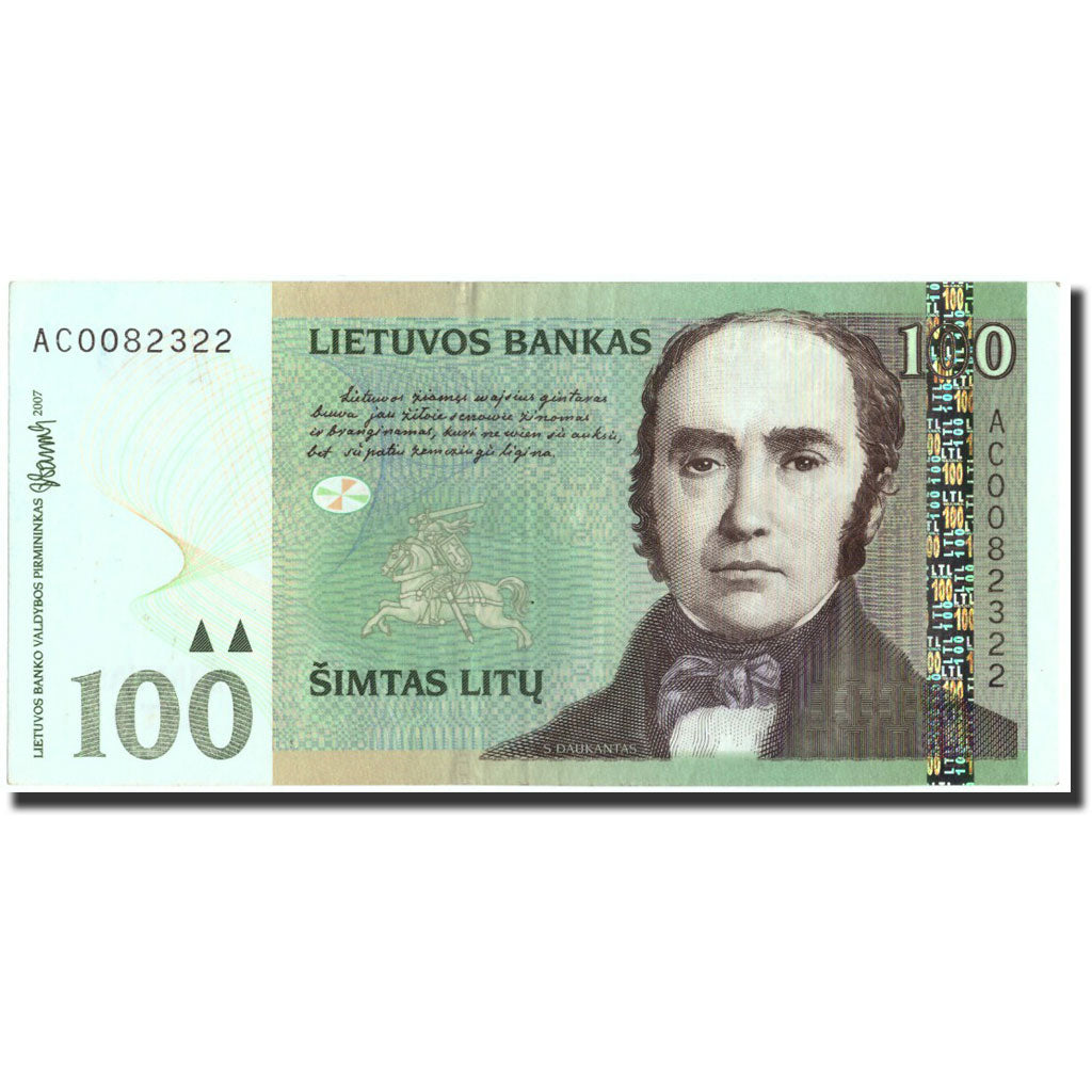 Biljet, Lithouwen, 100 Litu, 2007, 2007, KM:70, SPL