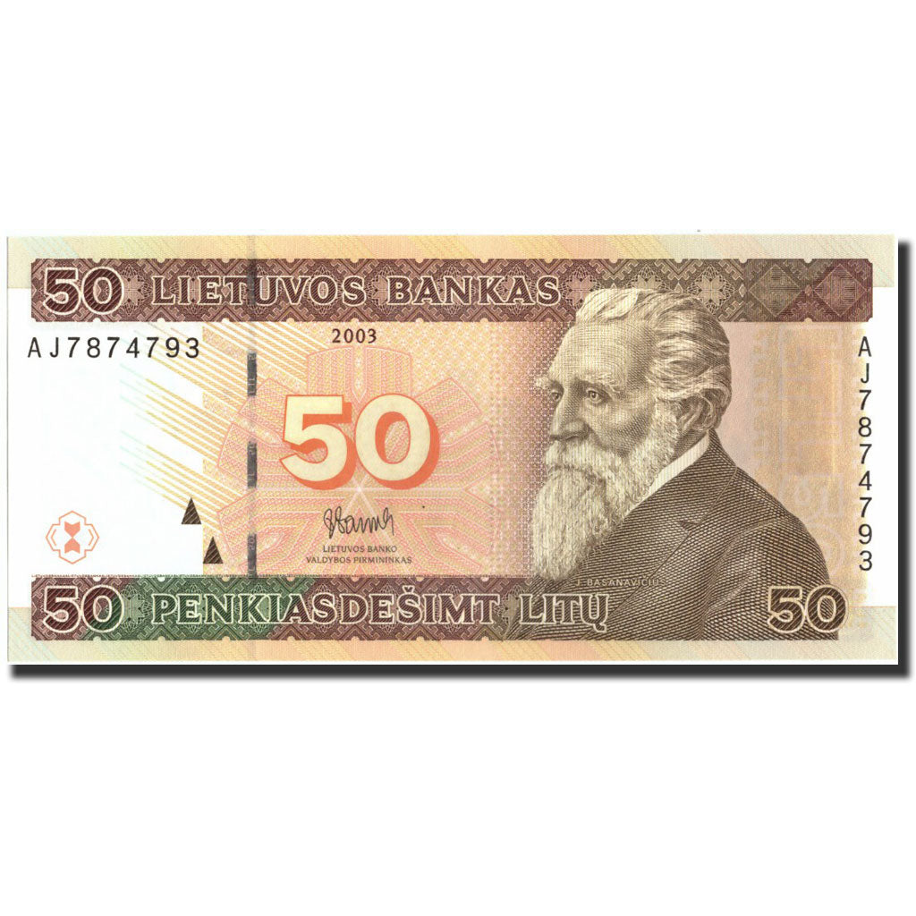 Biljet, Lithouwen, 50 Litu, 2003, 2003, KM:67, NIEUW