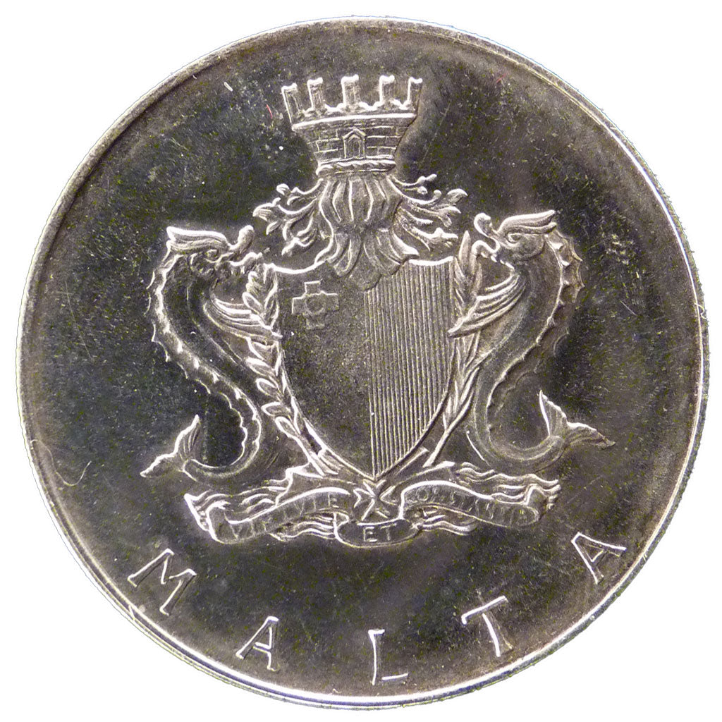 Malta, 1 Livre, 1973, KM #19, MS(60-62), Silver, 32, 10.00