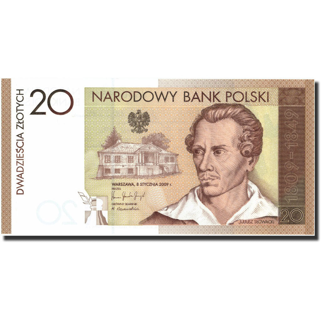 Banknote, Poland, 20 Zlotych, 2009, 2009, KM:180, UNC(65-70)
