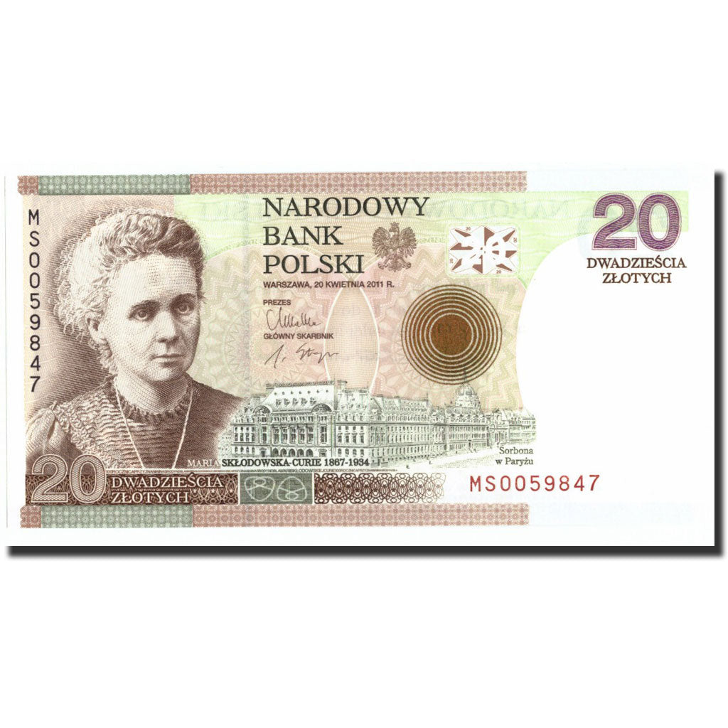 Geldschein, Polen, 20 Zlotych, 2011, 2011, KM:182, UNZ