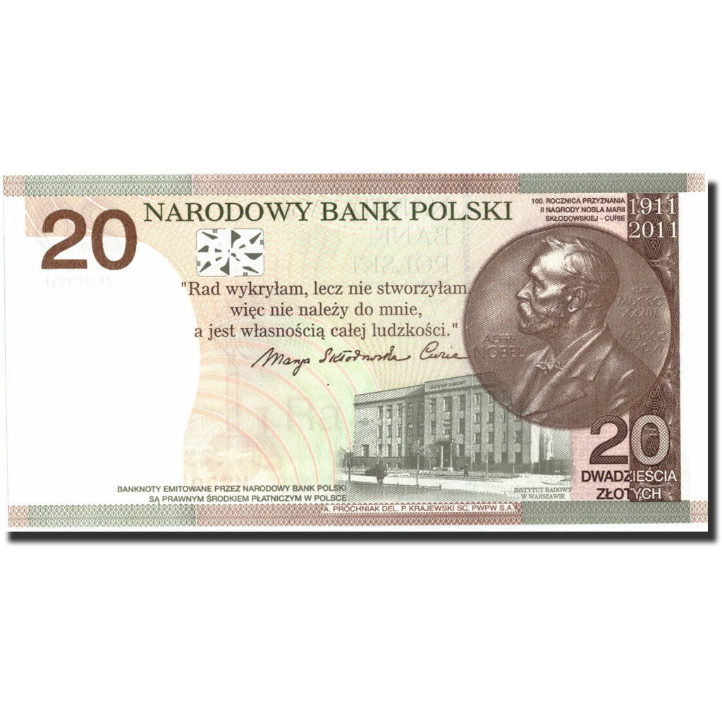 Geldschein, Polen, 20 Zlotych, 2011, 2011, KM:182, UNZ