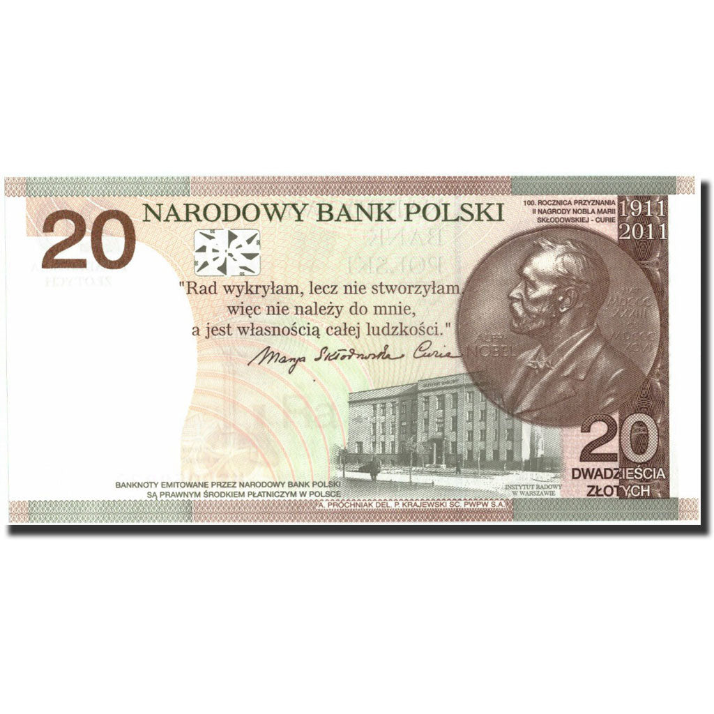 Banknote, Poland, 20 Zlotych, 2011, 2011, KM:182, UNC(65-70)