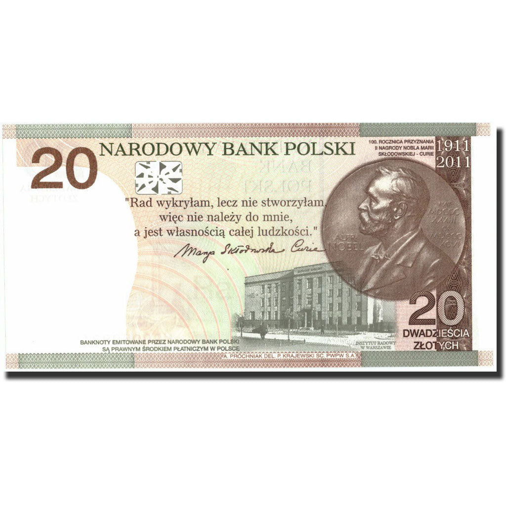 Geldschein, Polen, 20 Zlotych, 2011, 2011, KM:182, UNZ