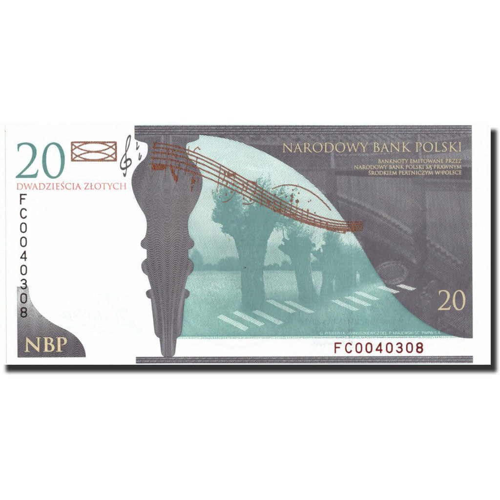 Banknote, Poland, 20 Zlotych, 2009, 2009, KM:181, UNC(65-70)