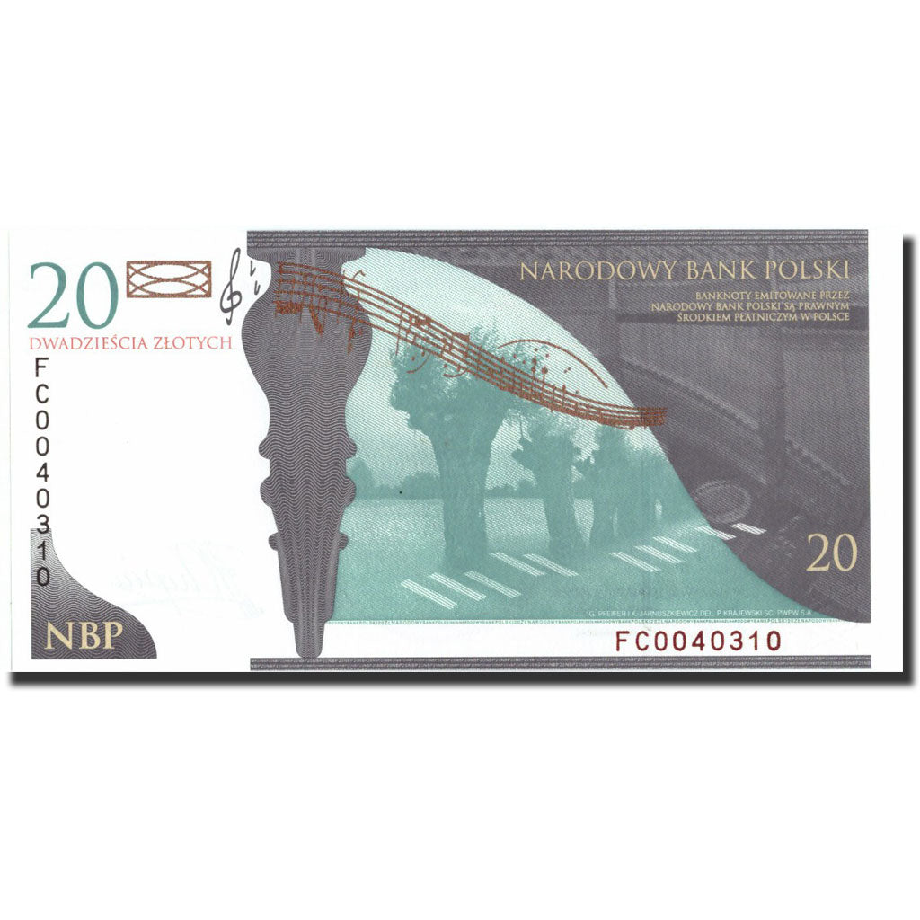 Banknote, Poland, 20 Zlotych, 2009, 2009, KM:181, UNC(65-70)