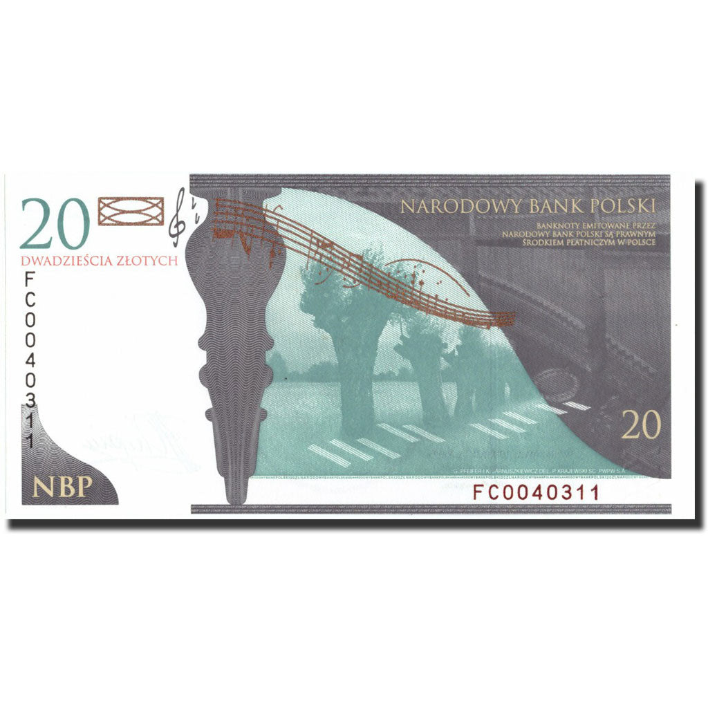 Banknote, Poland, 20 Zlotych, 2009, 2009, KM:181, UNC(65-70)