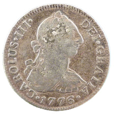 Mexico, 2 Réales, 1776, Mexico, KM #88.2, VF(20-25), Silver, 6.50