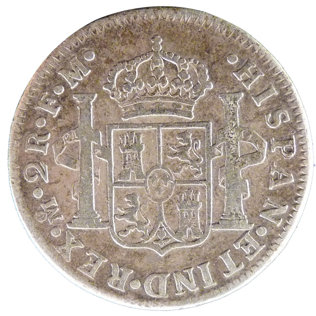 Mexico, 2 Réales, 1776, Mexico, KM #88.2, VF(20-25), Silver, 6.50