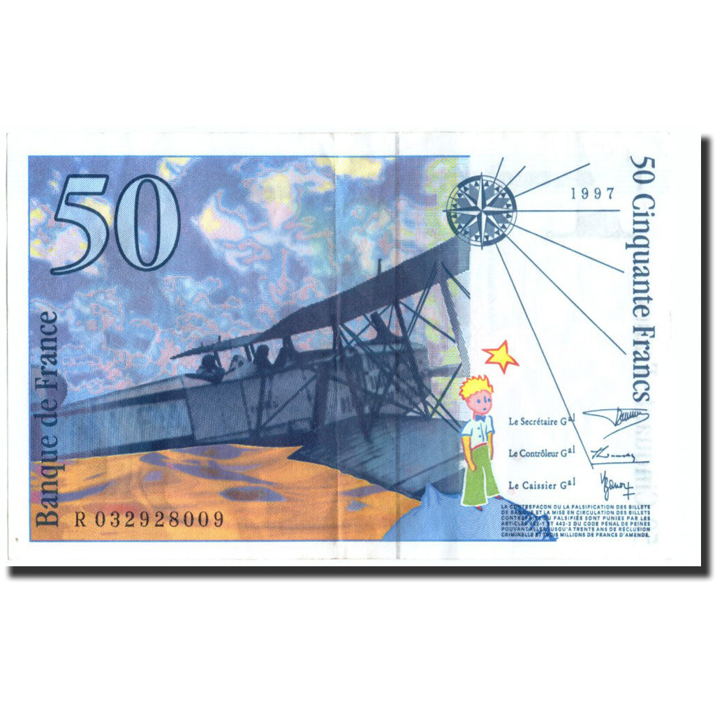 France, 50 Francs, 50 F 1992-1999 ''St Exupéry'', 1997, 1997, TTB+