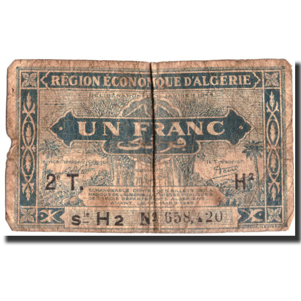Geldschein, Algeria, 1 Franc, 1944, 1944, KM:101, SGE