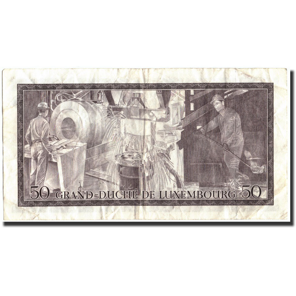 Banknote, Luxembourg, 50 Francs, 1972, 1972-08-25, KM:55b, VF(30-35)