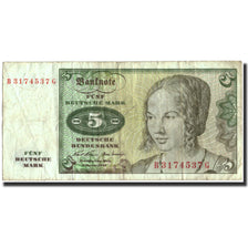 Geldschein, Bundesrepublik Deutschland, 5 Deutsche Mark, 1970, 1970-01-02