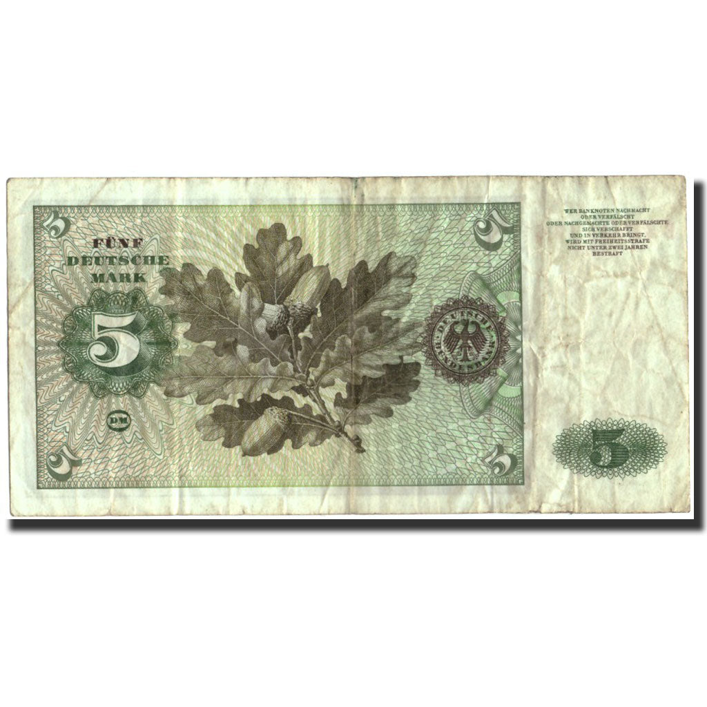 Geldschein, Bundesrepublik Deutschland, 5 Deutsche Mark, 1970, 1970-01-02
