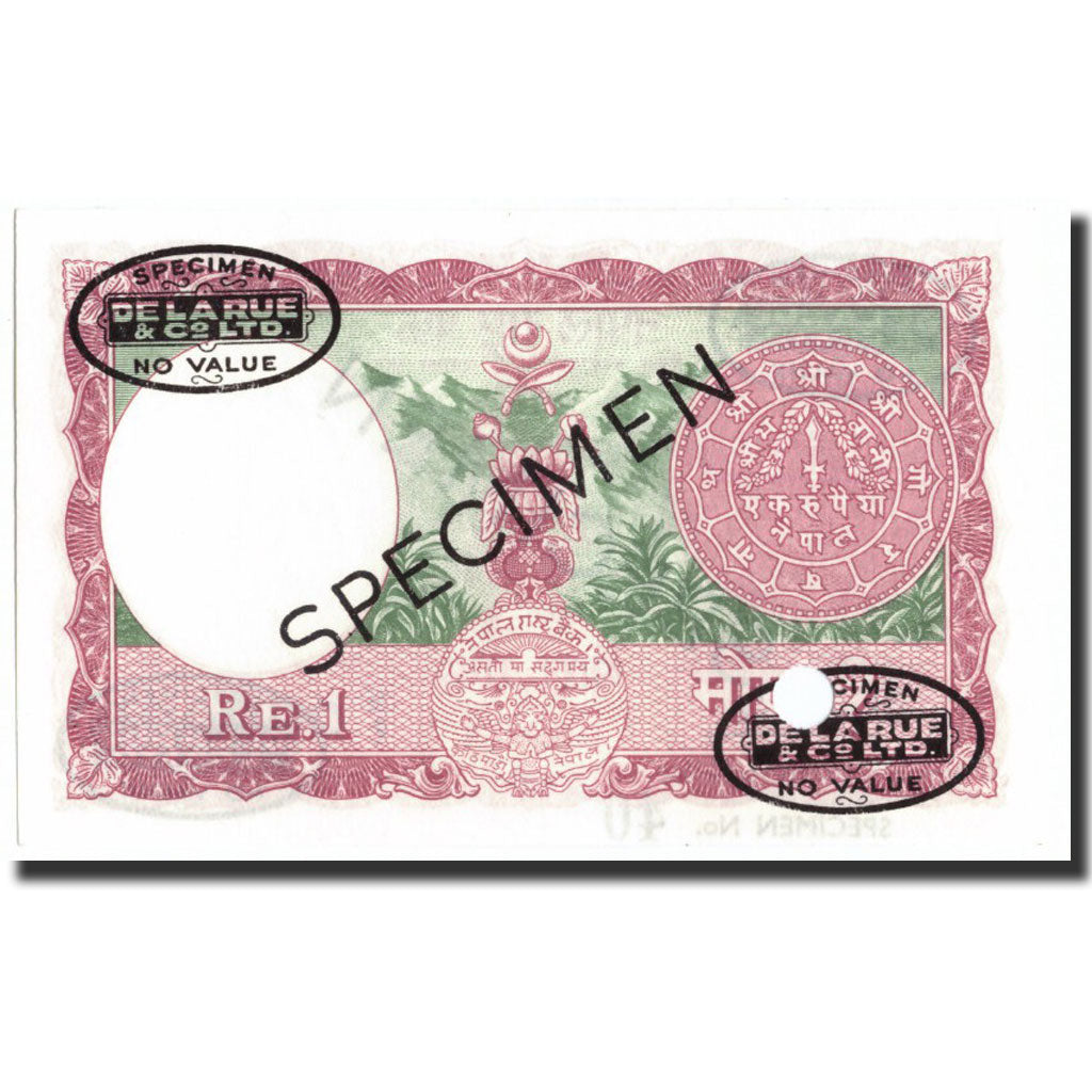 Banconote, Nepal, 1 Mohru, 1960, 1960, Specimen, KM:8, FDS