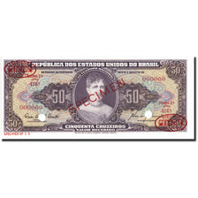 Banknote, Brazil, 50 Cruzeiros, 1961, Specimen TDLR, KM:169s, UNC(65-70)