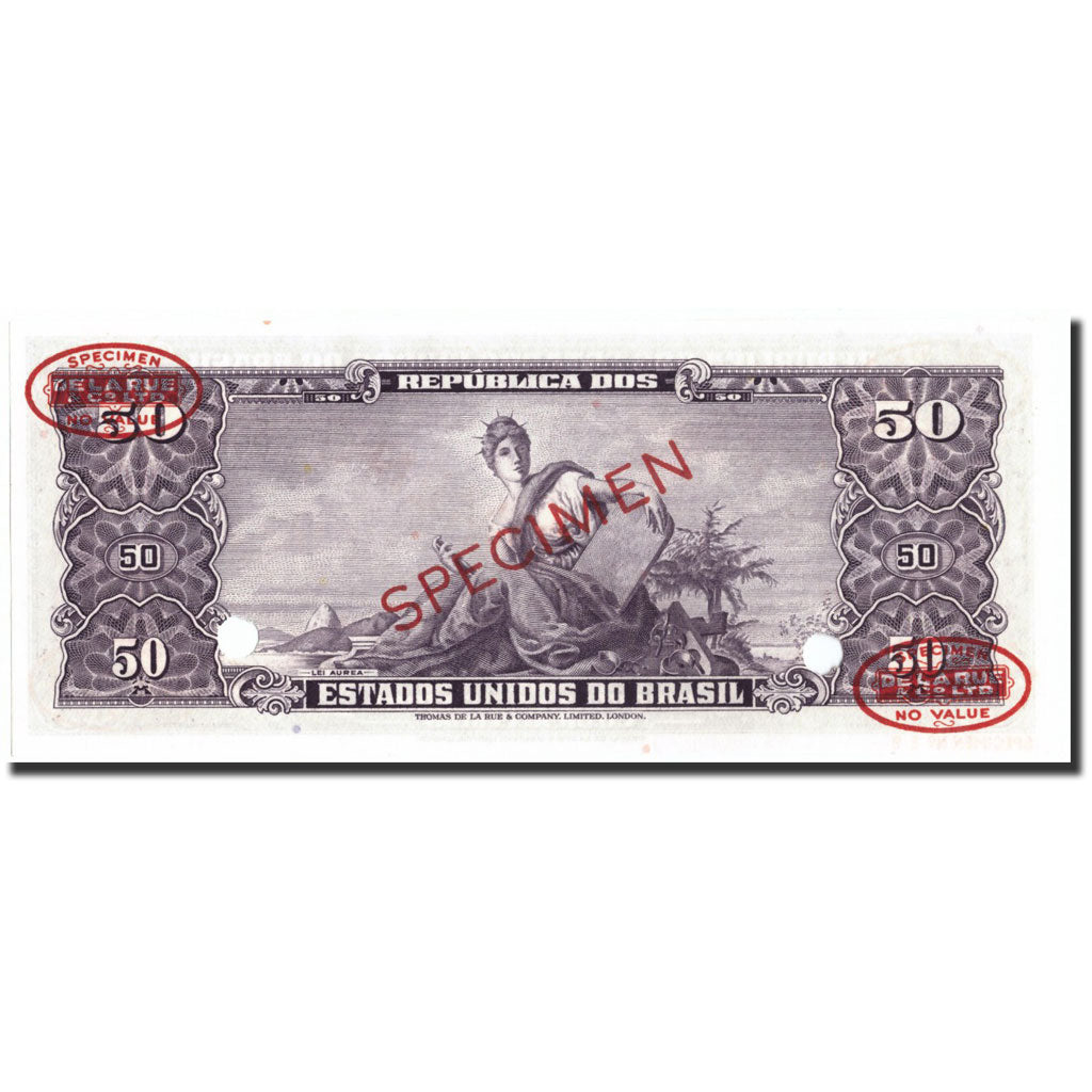 Banknote, Brazil, 50 Cruzeiros, 1961, Specimen TDLR, KM:169s, UNC(65-70)