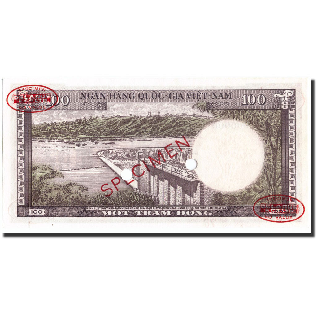 Banconote, Vietnam del Sud, 100 D<ox>ng, 1966, 1966, Specimen, KM:18s1, FDS
