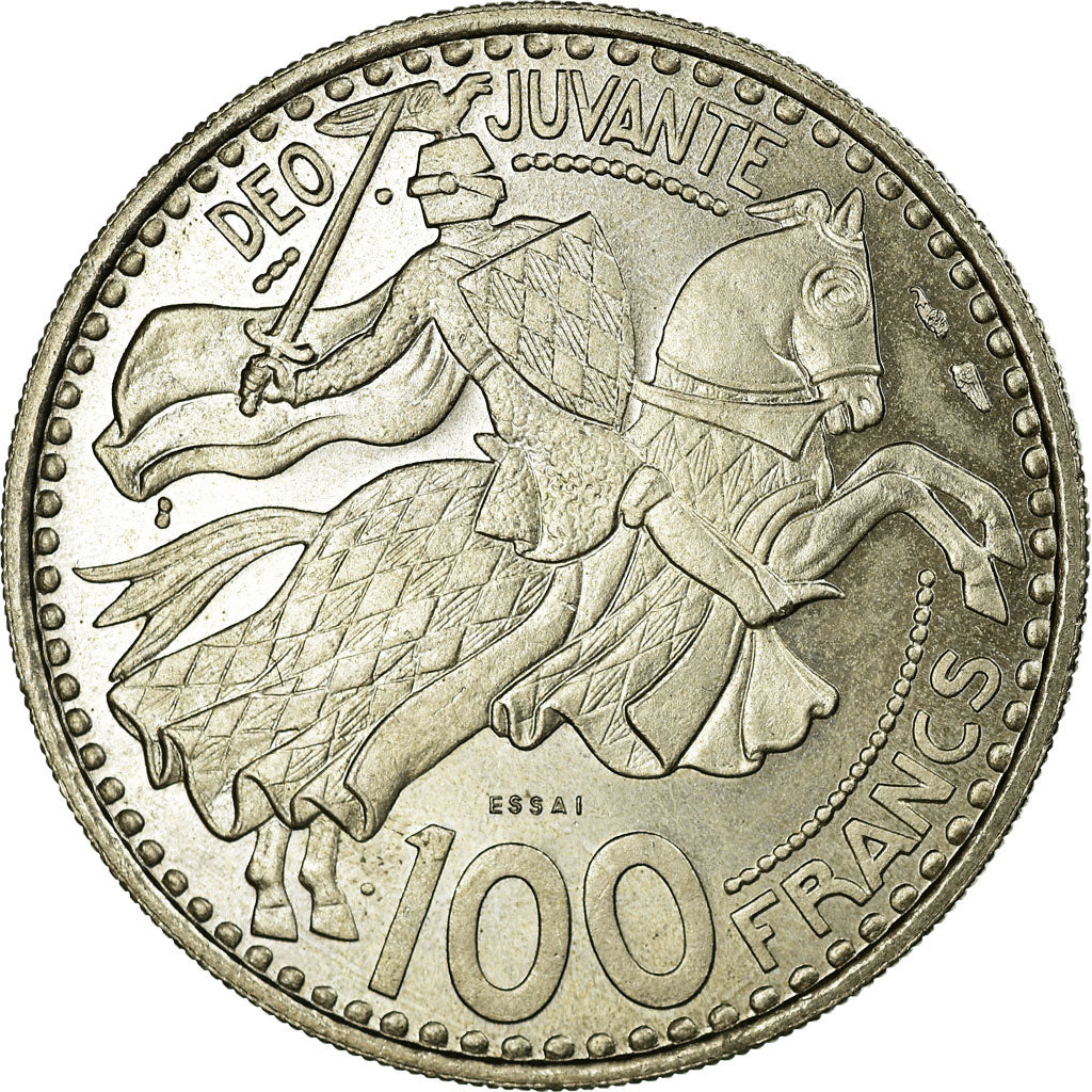 Coin, Monaco, 100 Francs, 1950, MS(65-70), Cupro-nickel, Gadoury:142